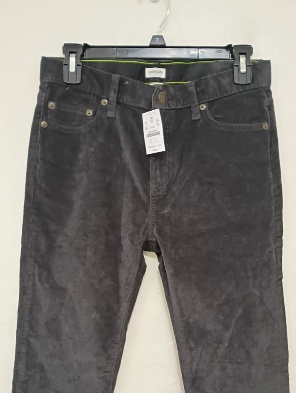 Crewcuts Gray High Waist Straight Leg Corduroys Kids Size 14 NWT